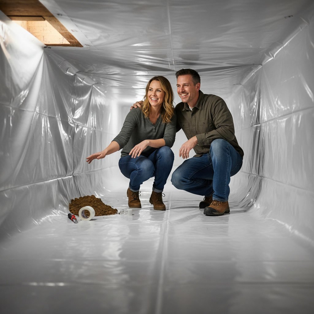 Interior basement drainage system installation along foundation wall in Rochester home